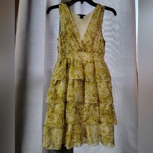 H&M Yellow Tiered Dress